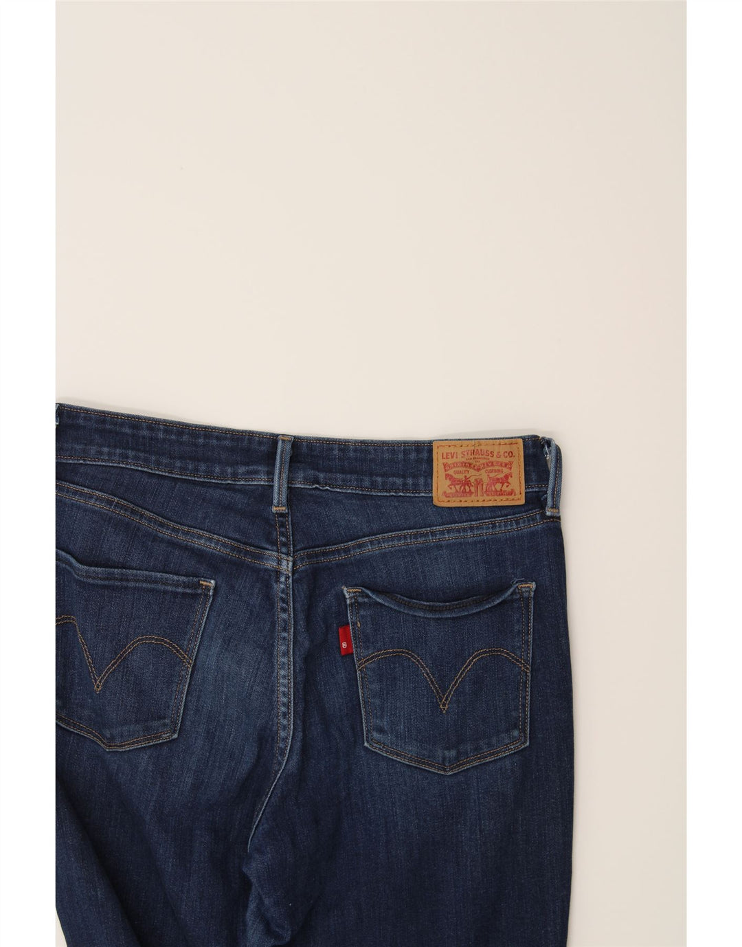 LEVI'S Womens Cropped Jeans W27 L25 Navy Blue Cotton Vintage Levi's and Second-Hand Levi's from Messina Hembry 