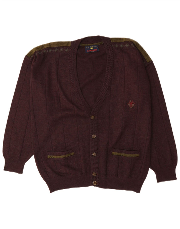 Maglione Cardigan Uomo Il Granchio XL Marrone Lana