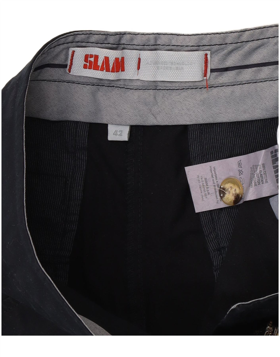 Pantaloncini chino da donna Slam IT 42 medi W32 cotone blu navy