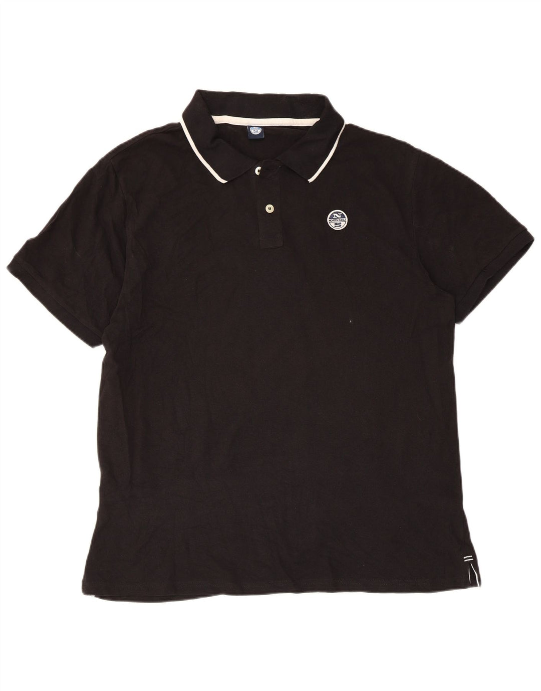 Polo da uomo North Sails XL in cotone a righe nere