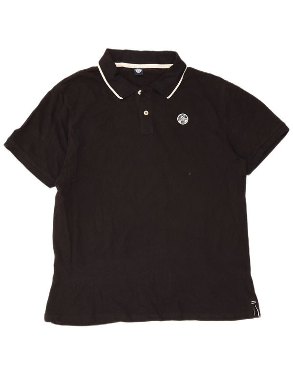 Polo da uomo North Sails XL in cotone a righe nere