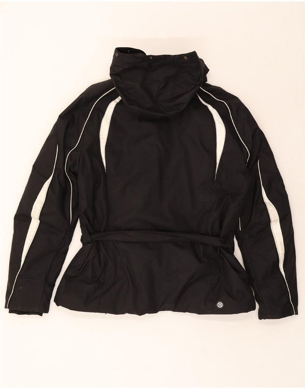 COLMAR Womens Hooded Windbreaker Jacket IT 50 2XL Black Colourblock