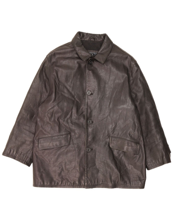Giacca in pelle da uomo Daniel Hechter IT 52 XL Nera