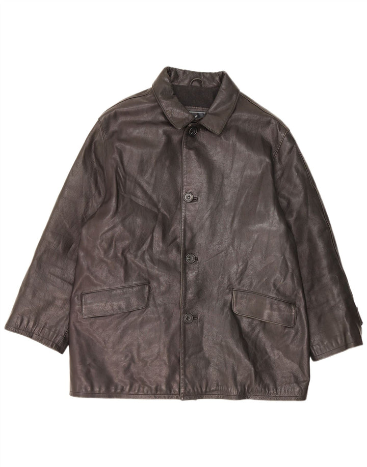 Giacca in pelle da uomo Daniel Hechter IT 52 XL Nera