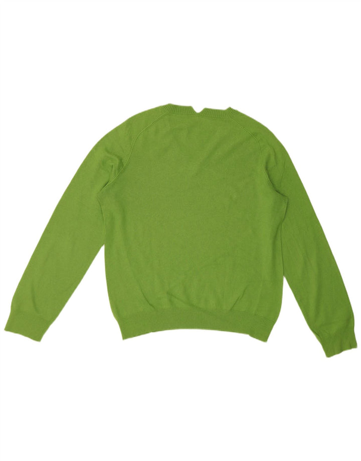 Maglione da uomo Diesel con scollo a V, grande cotone verde