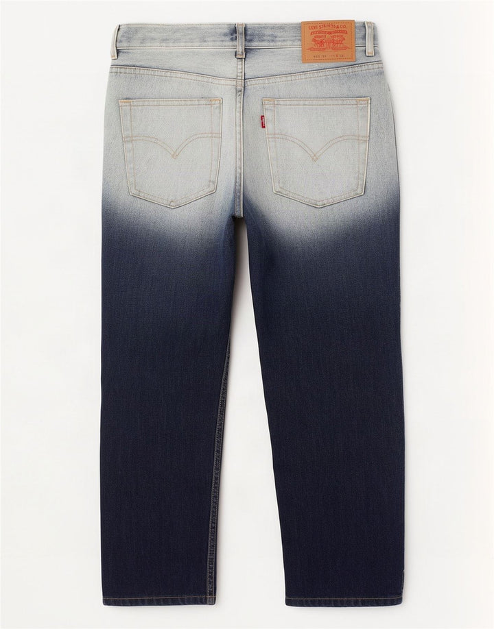 Levi's Uomo 661 Capri Jeans W32 L22 Blu Navy Colorblock
