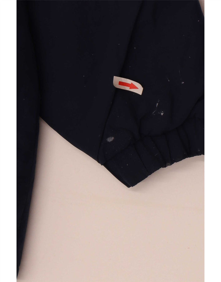 Giacca imbottita con cappuccio grafico da uomo Kappa UK 38 Medium Navy Blue Colourblock