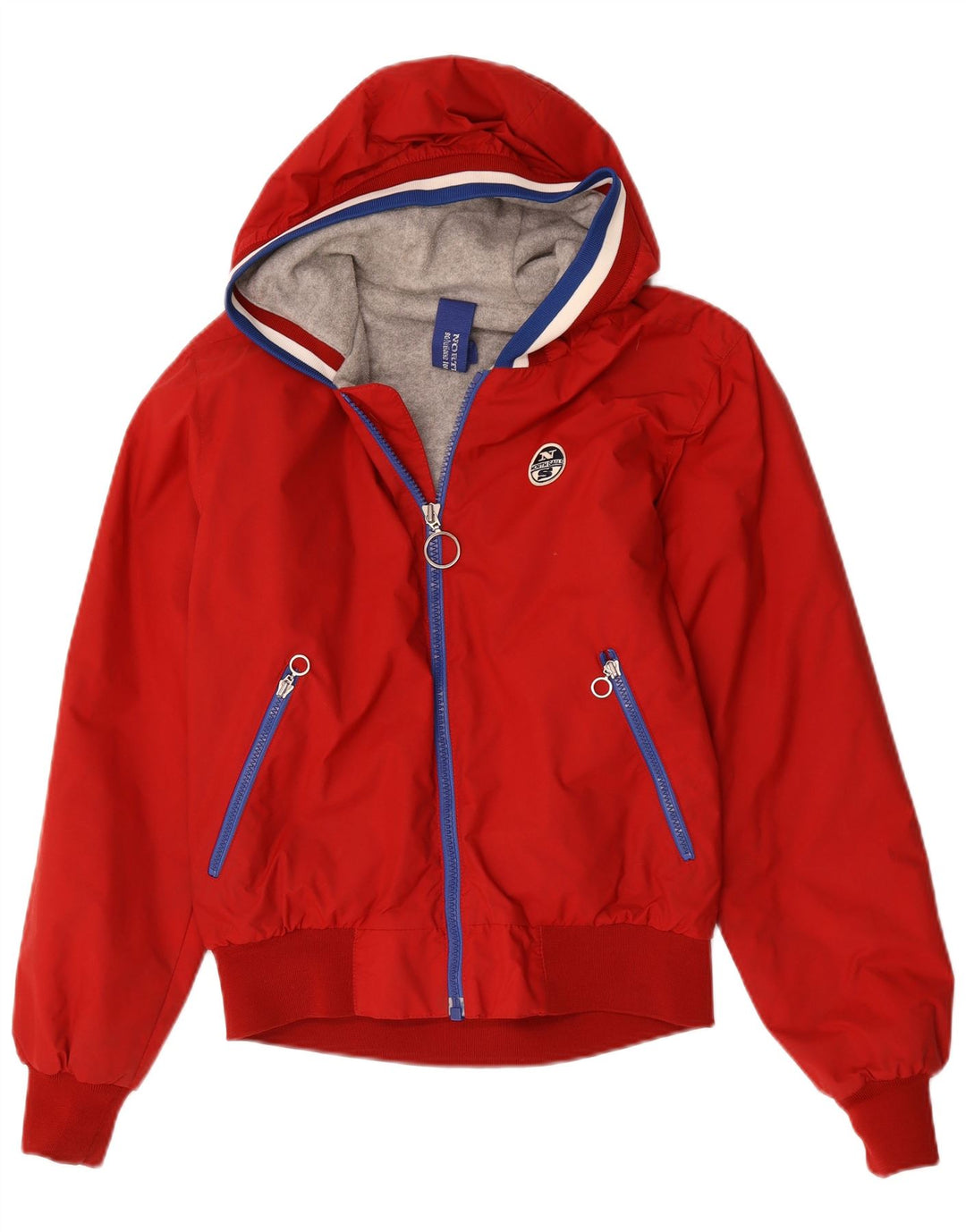Giubbotto bomber con cappuccio da uomo North Sails UK 36 piccolo poliestere rosso