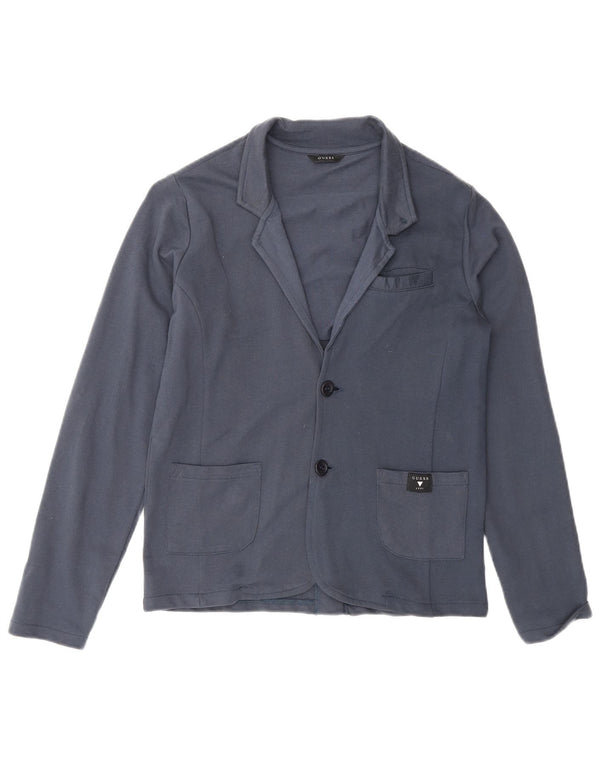 Giacca blazer a 2 bottoni Guess da ragazzo 11-12 anni in cotone blu