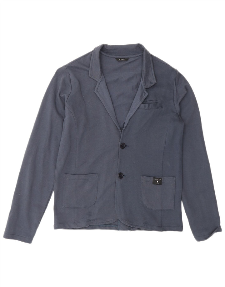 Giacca blazer a 2 bottoni Guess da ragazzo 11-12 anni in cotone blu