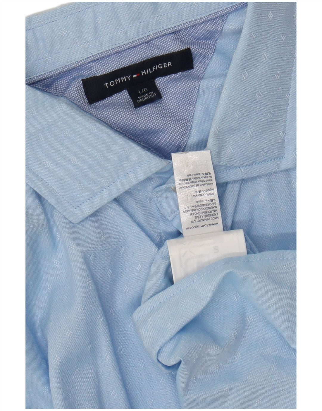 TOMMY HILFIGER Camicia Grant Fit da uomo grande blu a rombi/cotone diamante