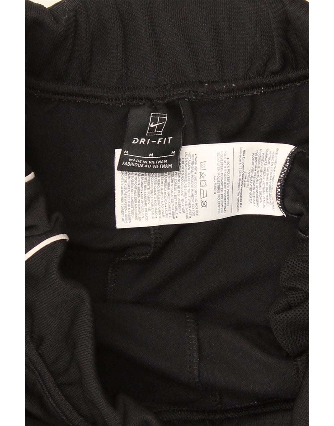 Pantaloni da tuta Nike Dri Fit da donna UK 12 medi a righe nere