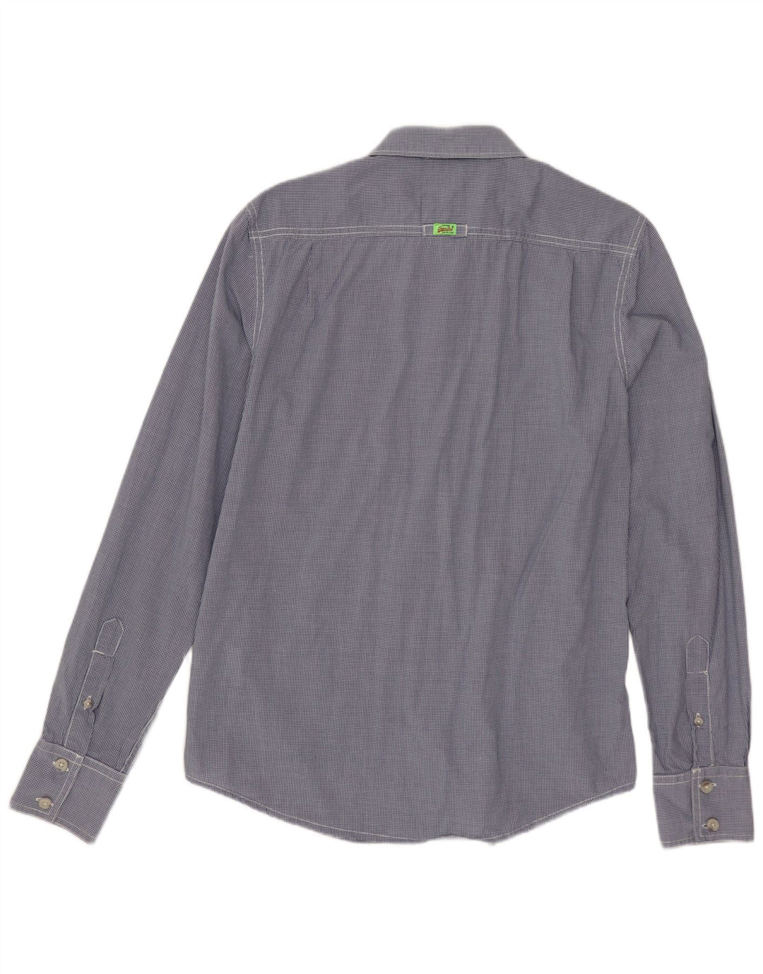Camicia da uomo SUPERDRY in cotone a quadretti blu navy medio