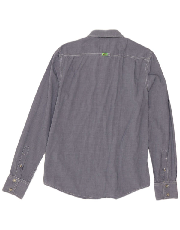 Camicia da uomo SUPERDRY in cotone a quadretti blu navy medio