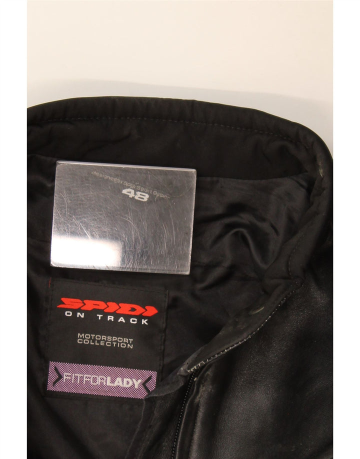 Giacca da corsa in pelle da donna Spidi Motorstyle IT 48 XL Nera