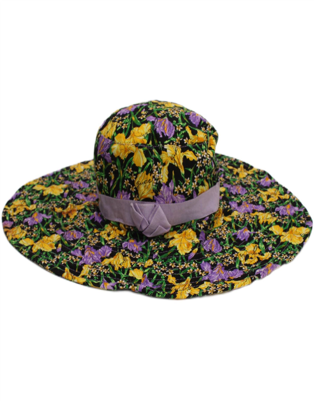 Cappello da pescatore grafico da donna Guess, bohémien in cotone floreale multicolore medio