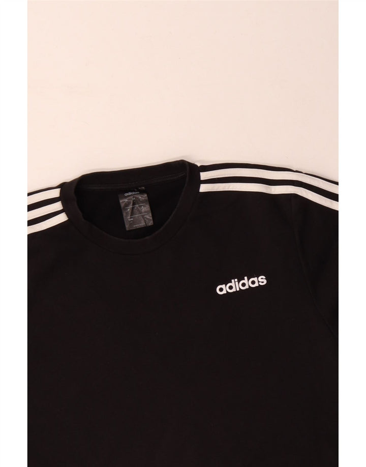 Felpa ADIDAS da uomo maglione piccolo cotone nero