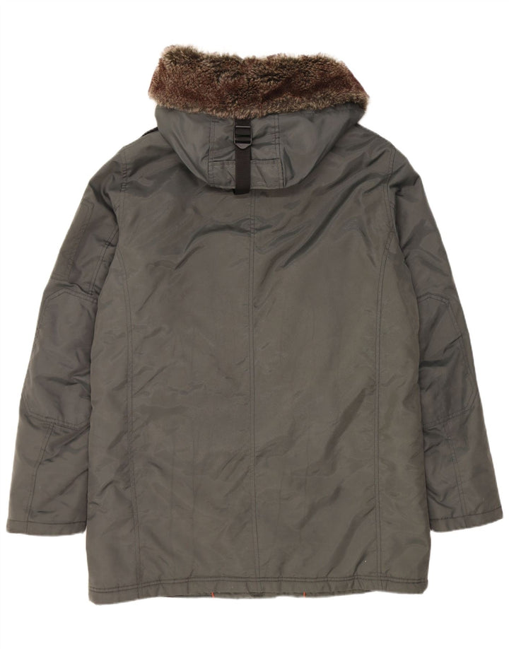 Giacca Parka con cappuccio da uomo Refrigue UK 40 Large in nylon grigio