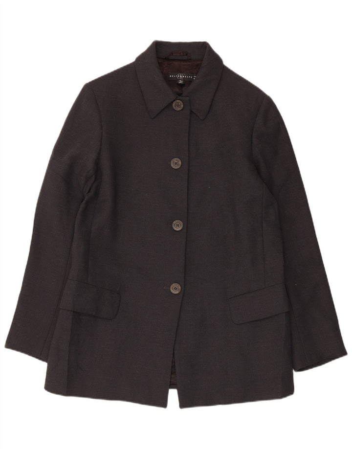 Giacca blazer a 4 bottoni da donna Belfe & Belfe IT 40 piccola in lana vergine nera