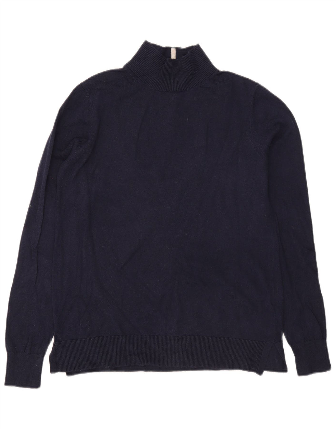 Joules Maglione da donna con collo alto e maglione UK 12 Cotone medio blu navy