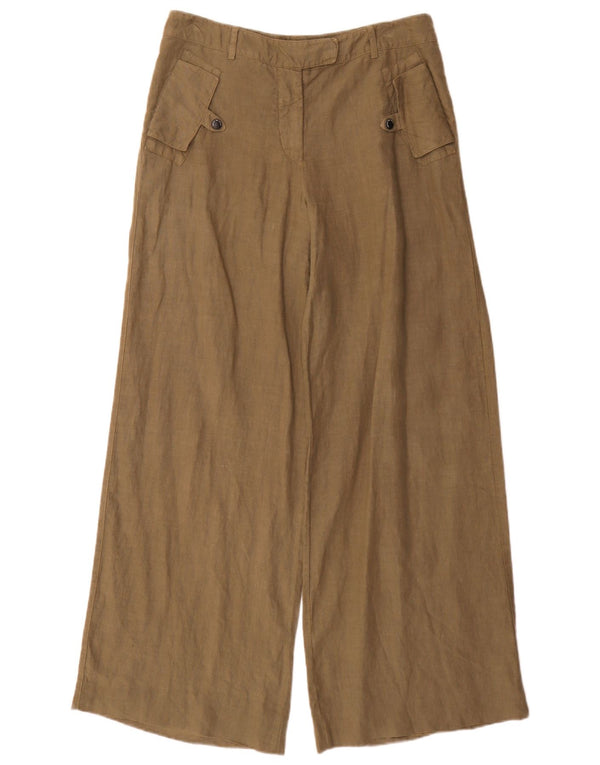 Pantaloni a vita alta da donna Emporio Armani IT 44 Medium W32 L32 Kaki