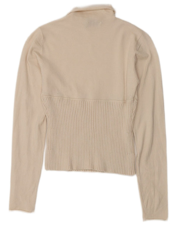 Maglione corto da donna Zara con collo alto, UK 12, viscosa beige medio