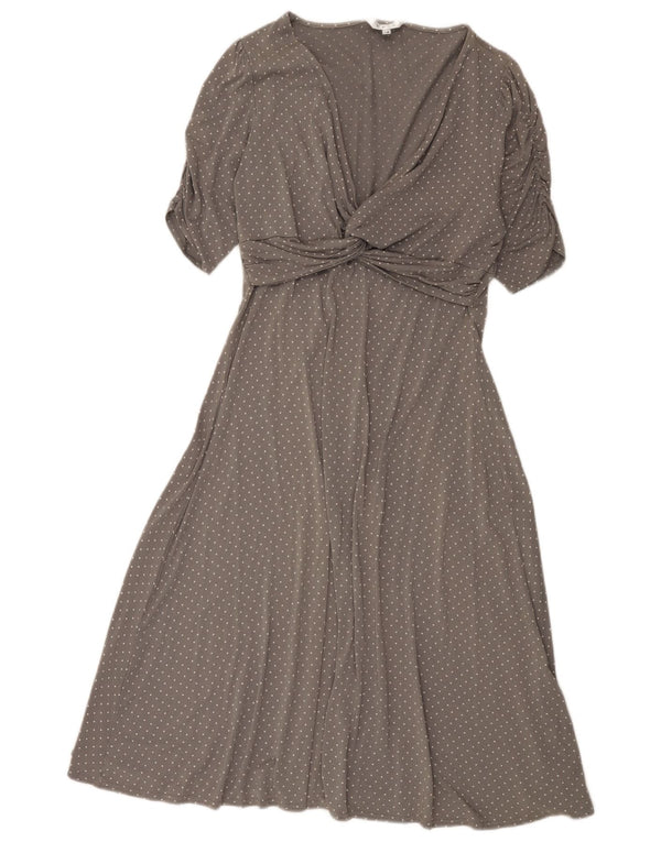 Abito a trapezio da donna East UK 14 Viscosa maculata grigio medio