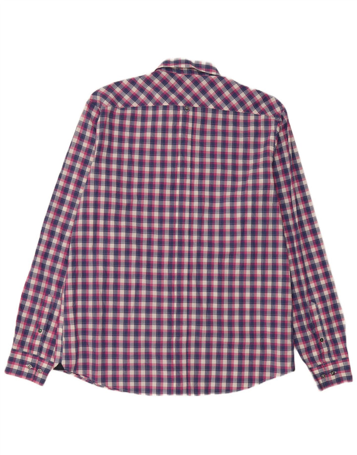 Camicia da uomo Lacoste taglia 42 grande cotone a quadri multicolore