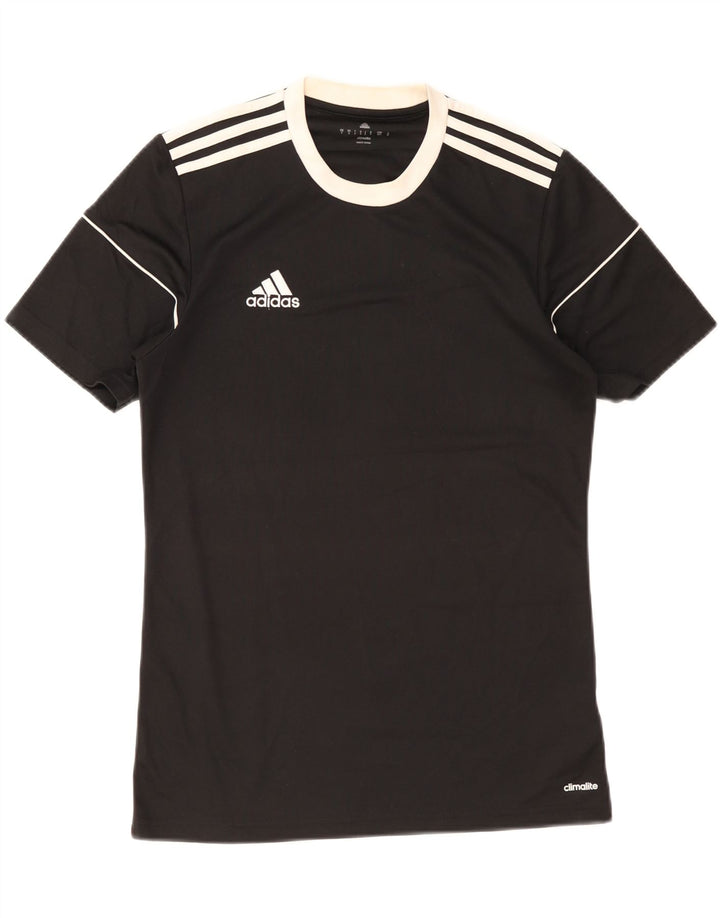 T-shirt Adidas Climalite da uomo, piccola, in poliestere color block nero