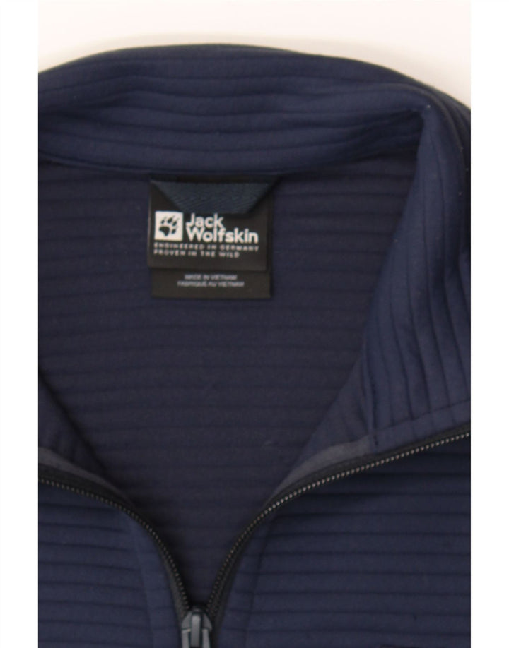 JACK WOLFSKIN Womens Tracksuit Top Jacket UK 8/10 Small Navy Blue Vintage Jack Wolfskin and Second-Hand Jack Wolfskin from Messina Hembry 
