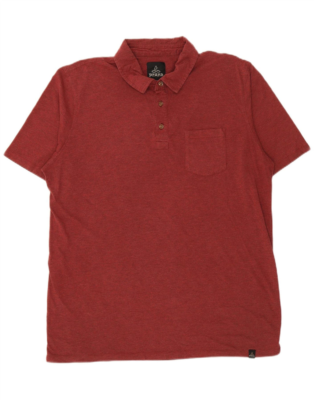 Polo Prana da uomo grande rossa