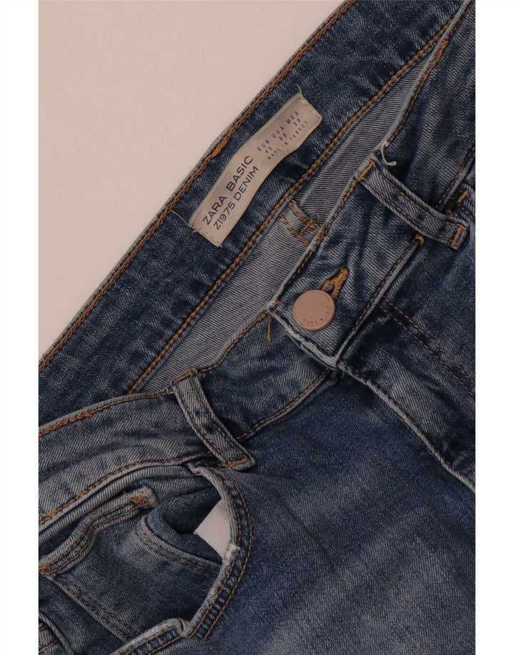Jeans skinny effetto invecchiato Zara da donna EU 40 medio W30 L27 blu