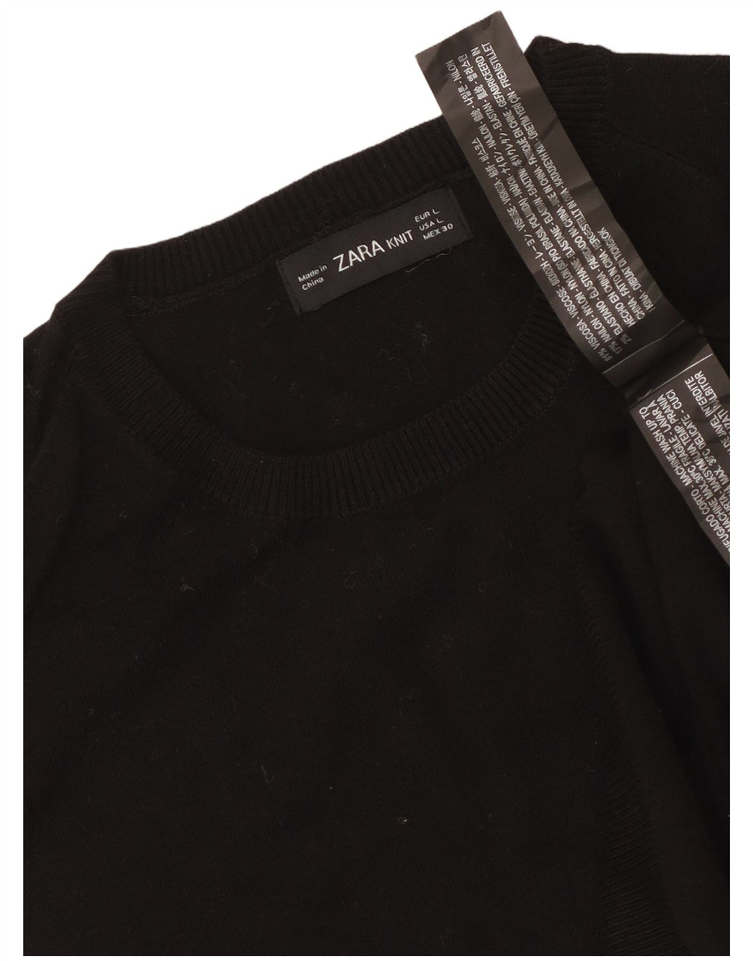 Canotta canotta da donna Zara UK 14 grande viscosa nera