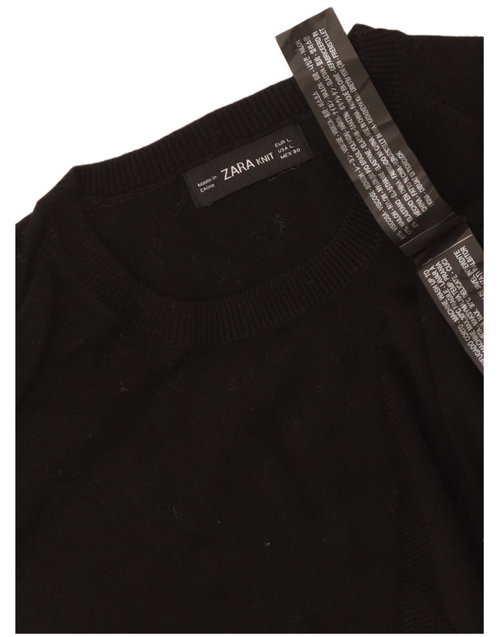 Canotta canotta da donna Zara UK 14 grande viscosa nera