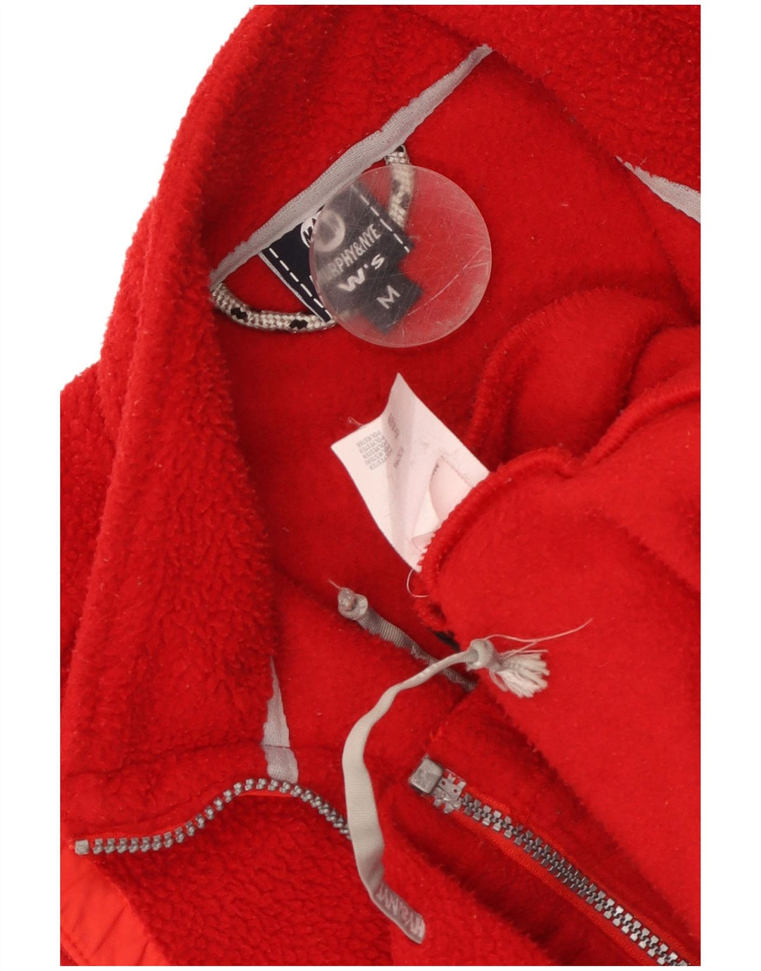 Gilet in pile da donna Murphy & Nye UK 14 poliestere rosso medio