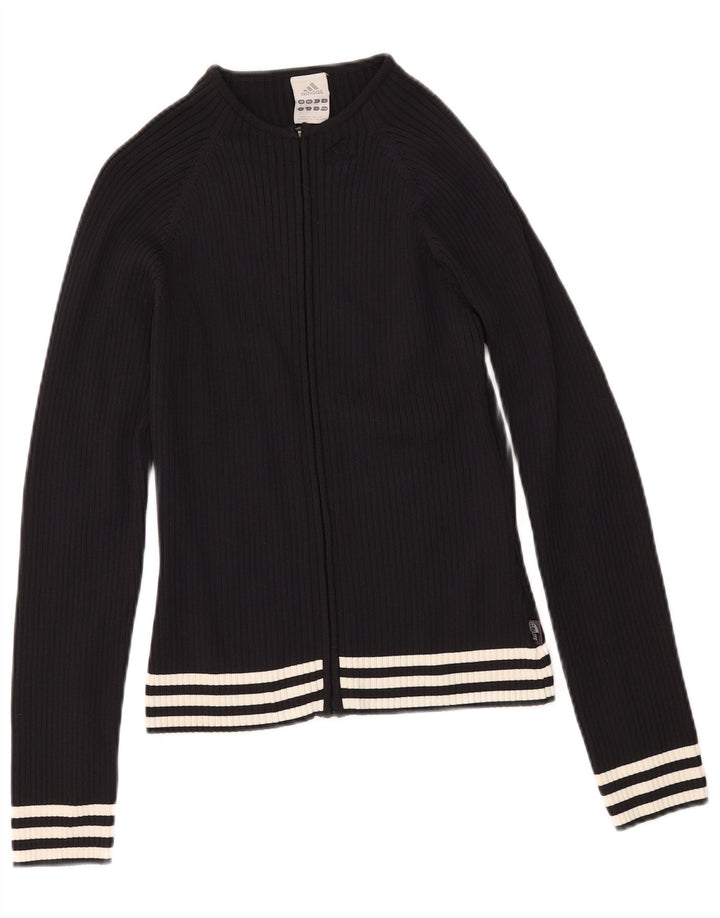 Maglione cardigan da donna ADIDAS UK 12 nylon nero medio