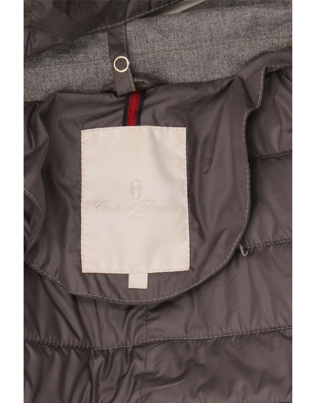Giacca imbottita blazer con cappuccio da donna Conte of Florence IT 42 Grigio medio