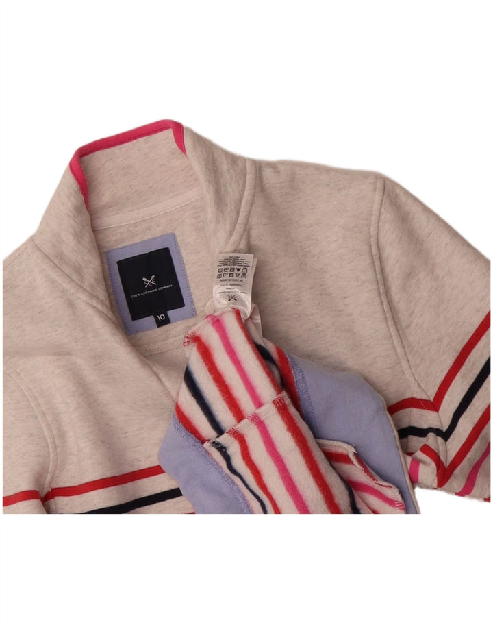CREW CLOTHING Womens Sweatshirt Jumper UK 10 Small Maroon Striped