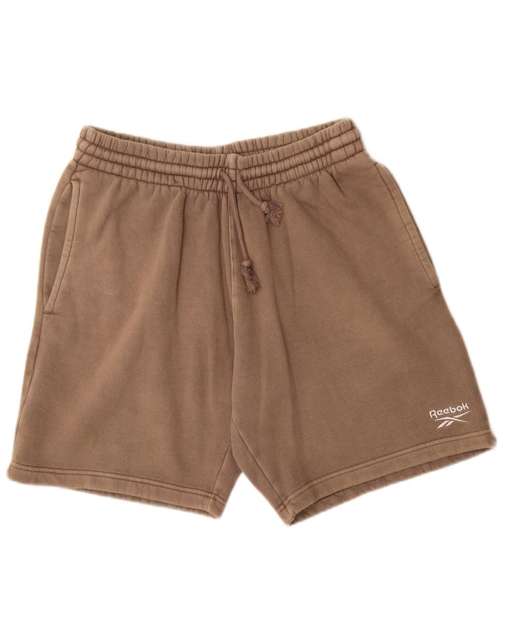 Pantaloncini sportivi Reebok da uomo in cotone beige medio