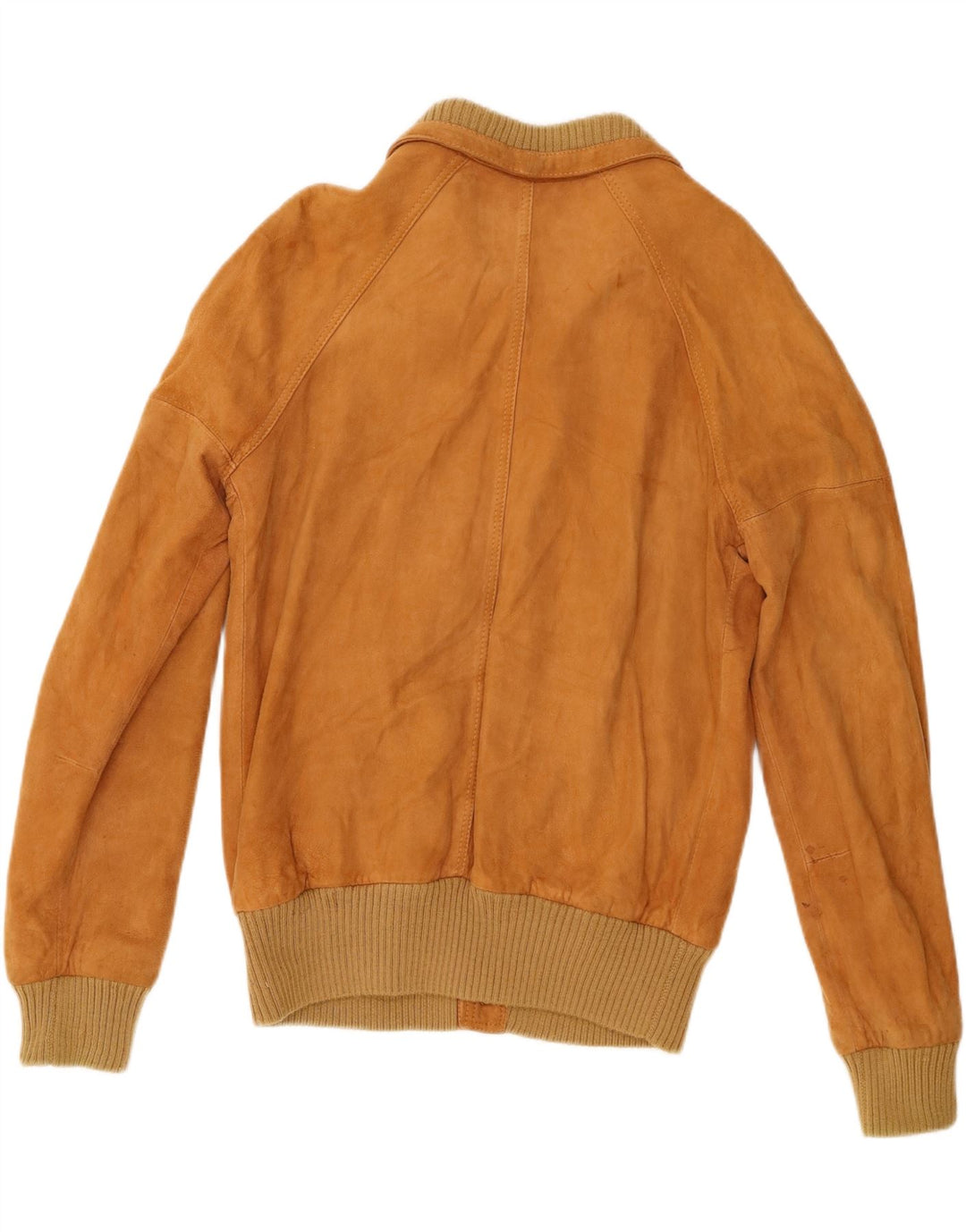 Giubbotto bomber vintage in pelle scamosciata da uomo IT 54 2XL in pelle marrone