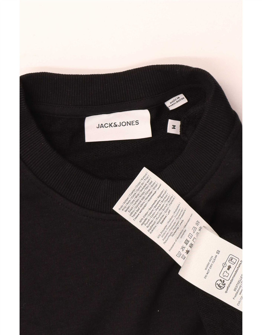 Jack & Jones Felpa grafica da uomo Maglione cotone nero medio