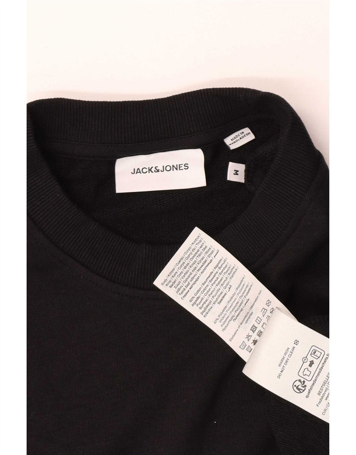 Jack & Jones Felpa grafica da uomo Maglione cotone nero medio