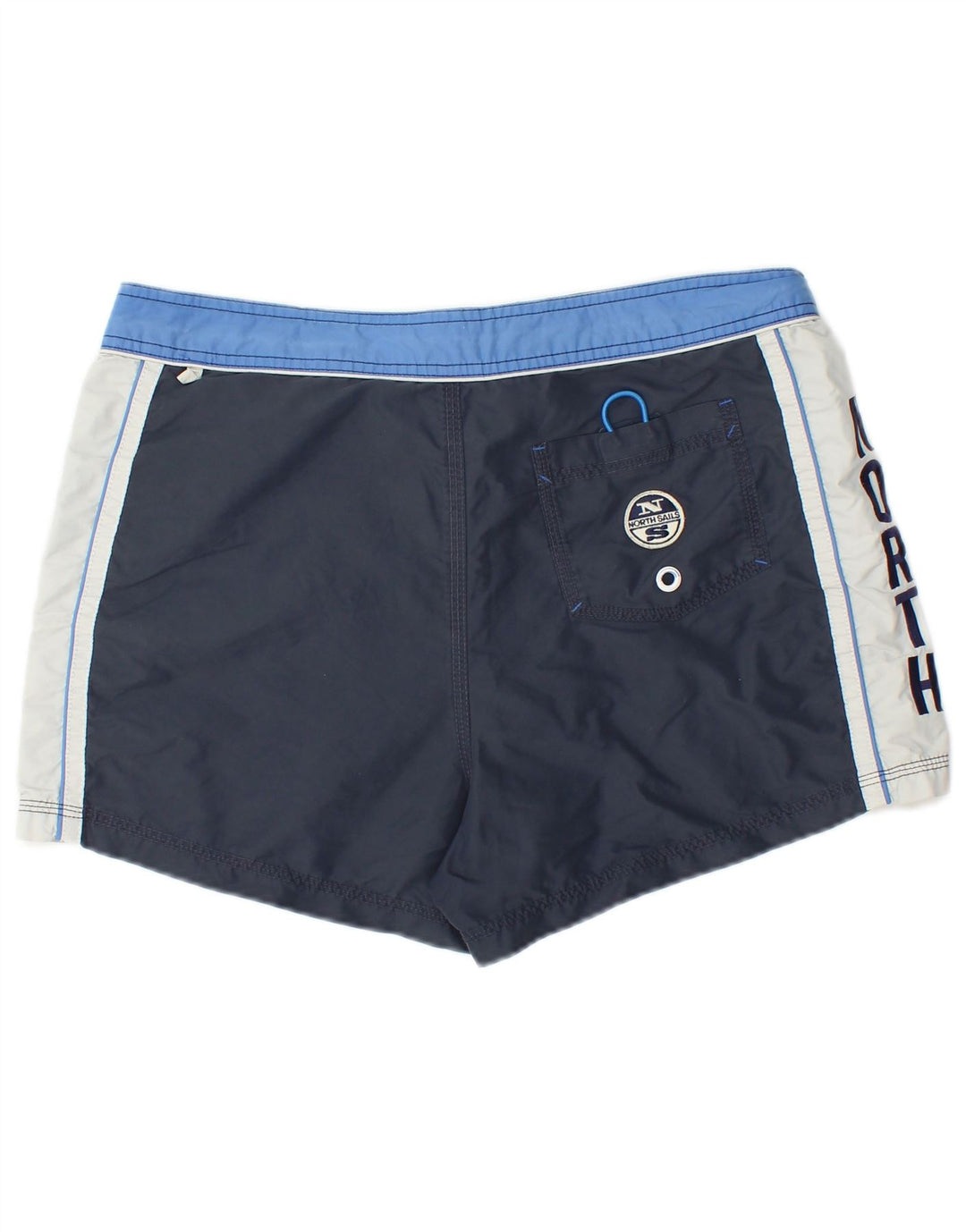 Pantaloncini da bagno da uomo North Sails blu medio color block in poliammide