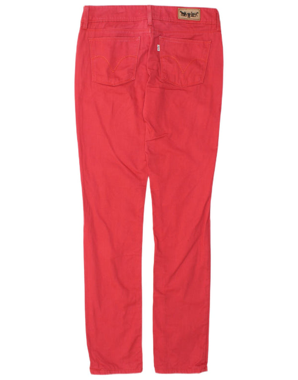 LEVI'S Womens 473 Skinny Casual Trousers W31 L34 Red Cotton