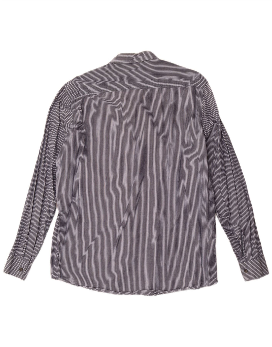 Camicia da uomo Wrangler grande in cotone gessato blu navy