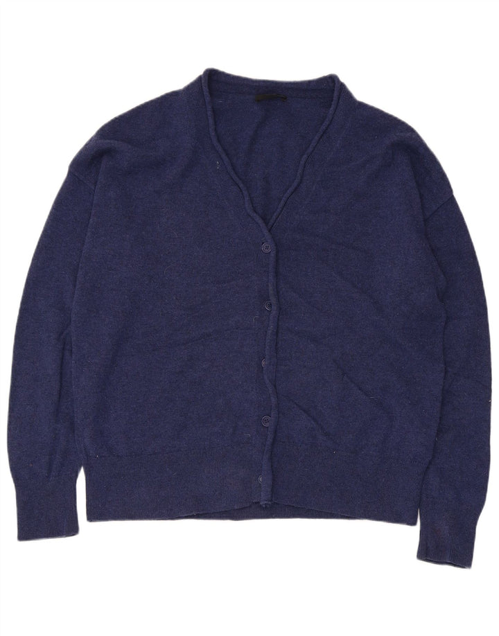 Maglione cardigan da donna Cos UK 14 Lana blu navy medio