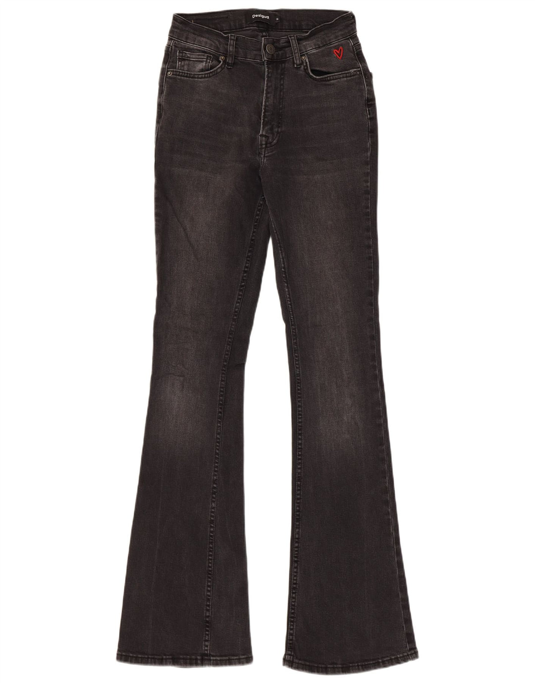 Jeans svasati slim da donna Desigual EU 36 Small W26 L33 cotone nero