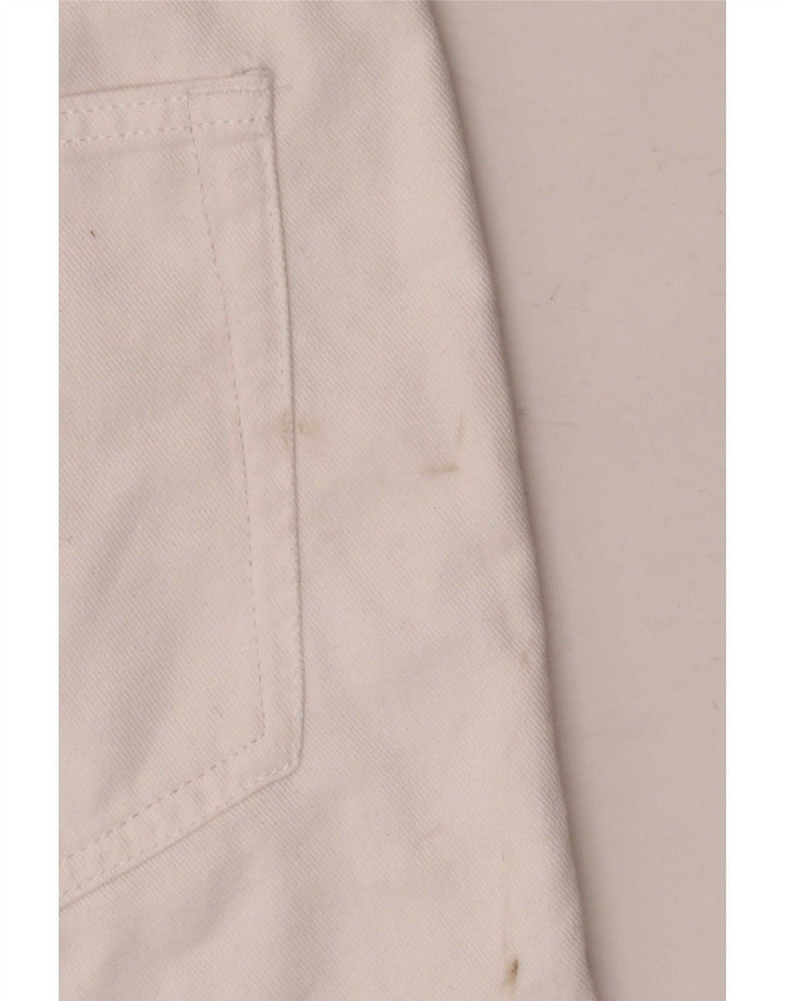 Pantaloncini di jeans Bermuda da donna Marks & Spencer UK 16 Large W34 Cotone bianco
