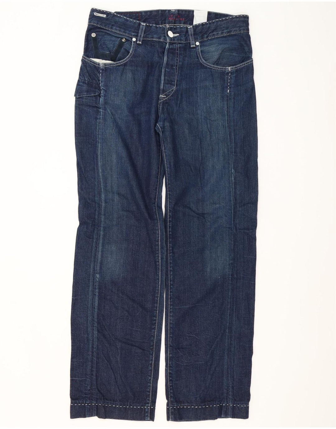 Jeans dritti da uomo Levi's W34 L34 cotone blu navy