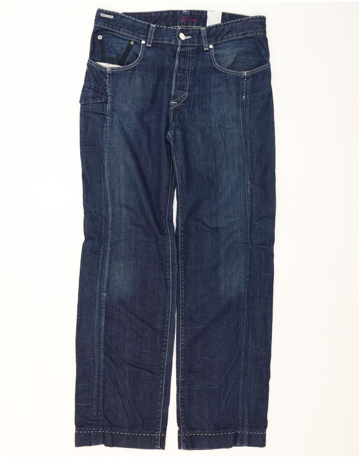 Jeans dritti da uomo Levi's W34 L34 cotone blu navy